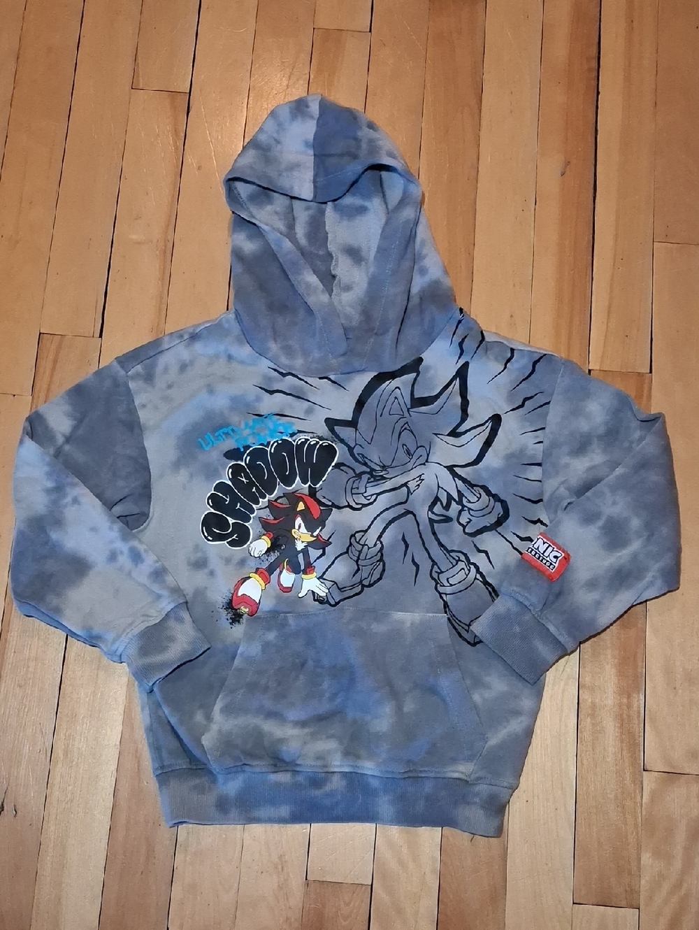Shadow the Hedgehog Tie-Dye Hoodie, Boys Small
